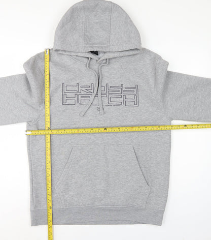 Crosshatch Men’s Grey L Pullover Graphic Logo Hoodie