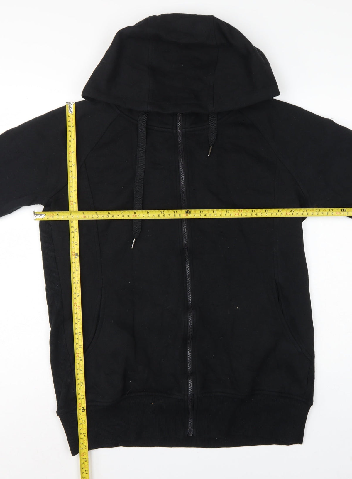 Seraphine Women Black L Maternity Full Zip Hooded Fleece Hoodie