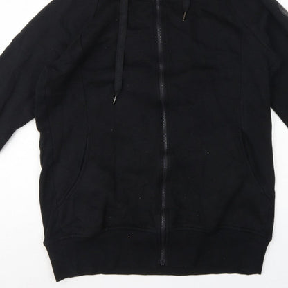 Seraphine Women Black L Maternity Full Zip Hooded Fleece Hoodie
