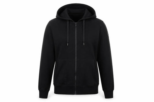 Seraphine Women Black L Maternity Full Zip Hooded Fleece Hoodie