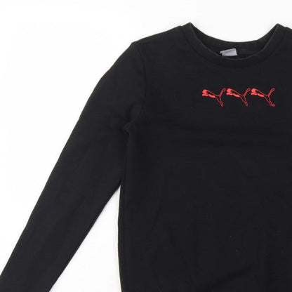 Puma Women’s Black XS Logo Crew Neck Pullover Sweatshirt