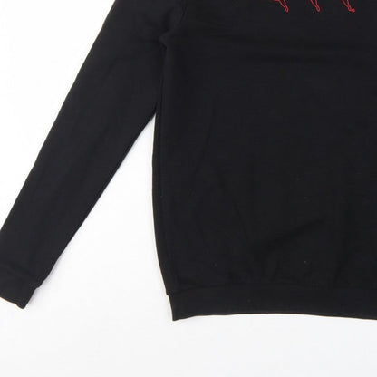 Puma Women’s Black XS Logo Crew Neck Pullover Sweatshirt