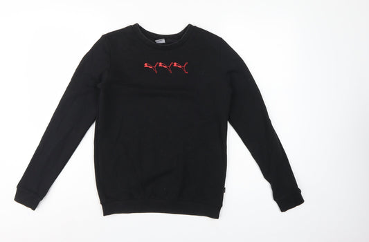 Puma Women’s Black XS Logo Crew Neck Pullover Sweatshirt