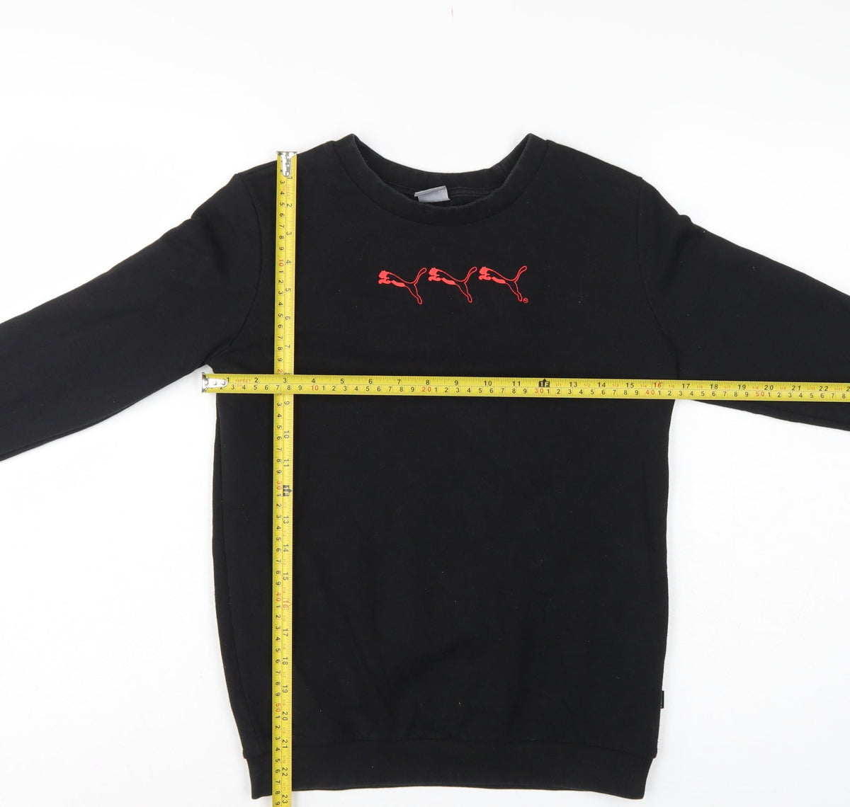 Puma Women’s Black XS Logo Crew Neck Pullover Sweatshirt