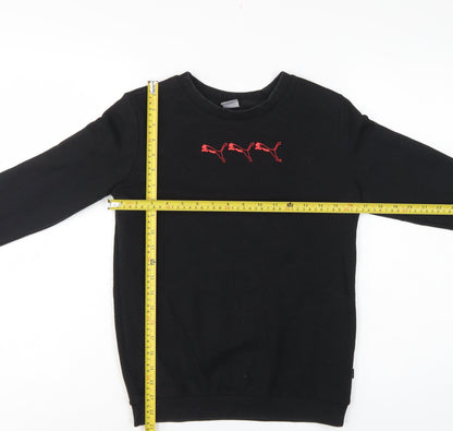 Puma Women’s Black XS Logo Crew Neck Pullover Sweatshirt