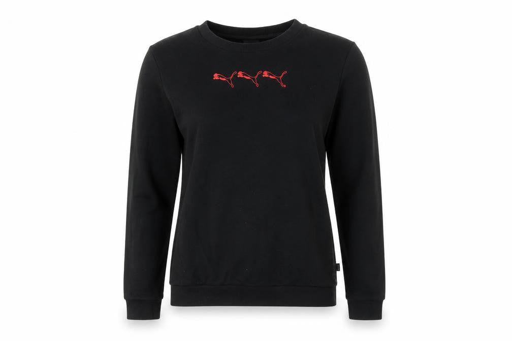 Puma Women’s Black XS Logo Crew Neck Pullover Sweatshirt