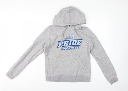 Nike Unisex Grey M Pullover Hoodie Pride Lacrosse Logo Sports