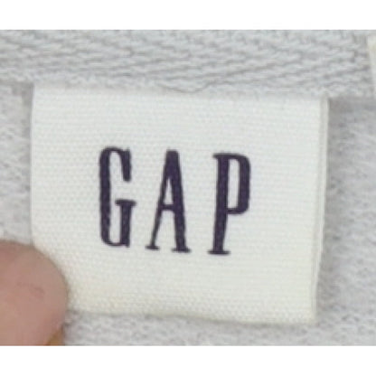 GAP Women Grey Leopard Print XL Pullover Crew Neck Sweatshirt
