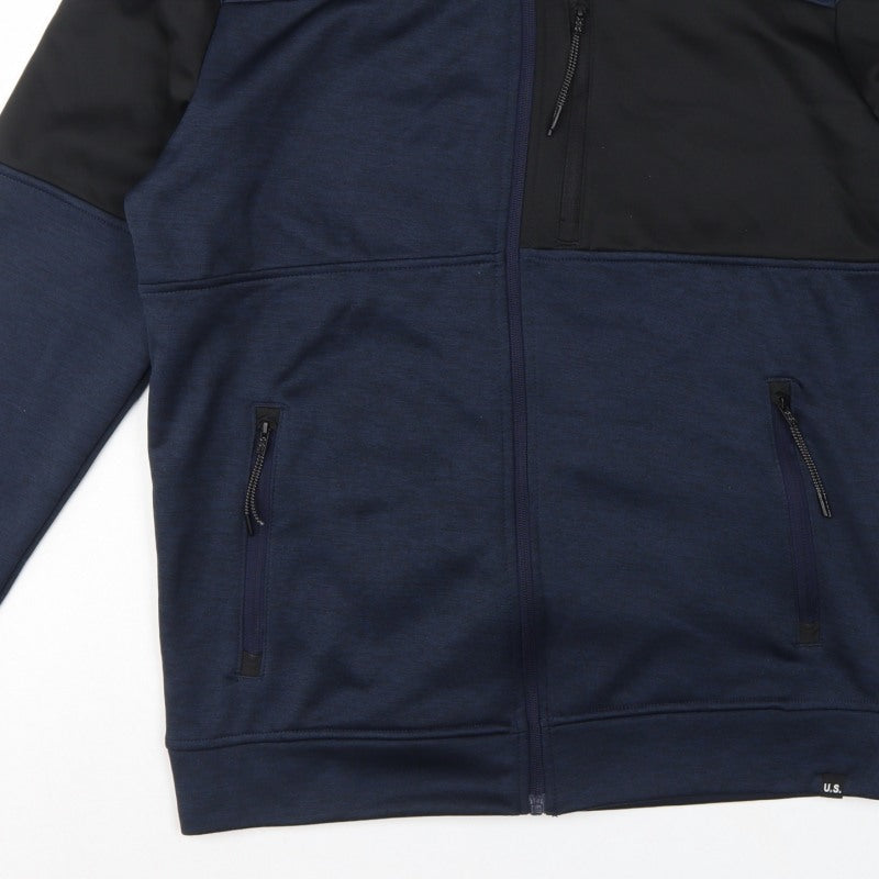 U.S. Athletic Men’s Navy Medium Full Zip High Neck Sweatshirt