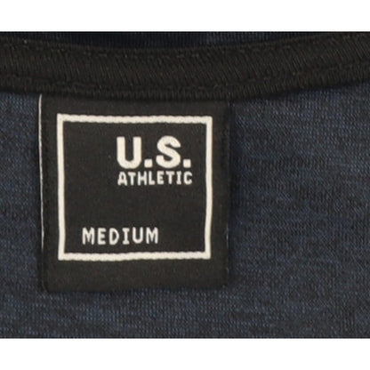 U.S. Athletic Men’s Navy Medium Full Zip High Neck Sweatshirt