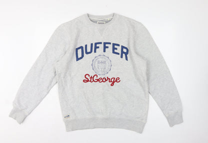Duffer Men’s Grey L Pullover Crew Neck St George Graphic Sweatshirt