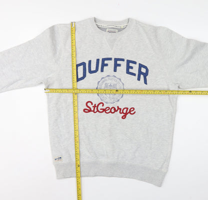 Duffer Men’s Grey L Pullover Crew Neck St George Graphic Sweatshirt