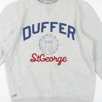 Duffer Men’s Grey L Pullover Crew Neck St George Graphic Sweatshirt