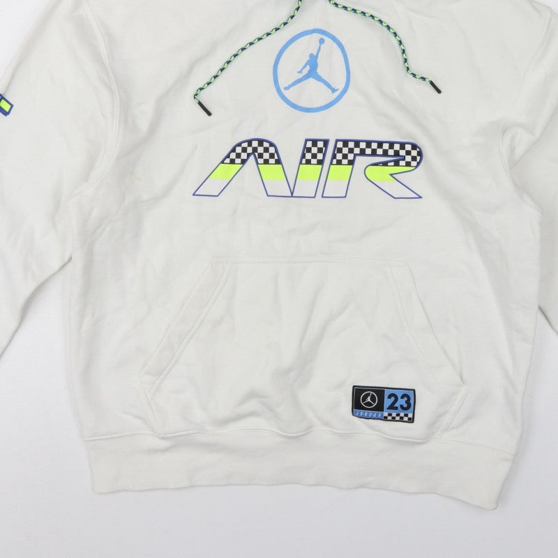 Jordan Men’s White M Pullover Hoodie Air Racing Graphic