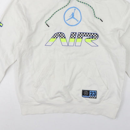 Jordan Men’s White M Pullover Hoodie Air Racing Graphic