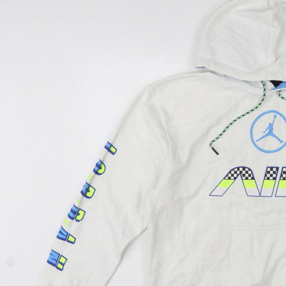 Jordan Men’s White M Pullover Hoodie Air Racing Graphic