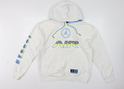 Jordan Men’s White M Pullover Hoodie Air Racing Graphic