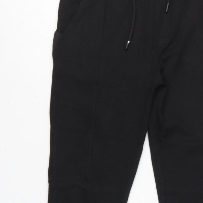 Zara Women’s Black UK 8 Tapered Drawstring Jogger Trousers
