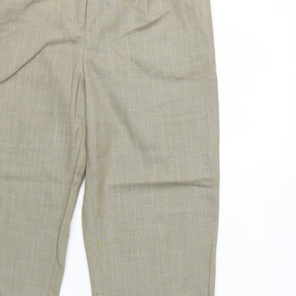 H&M Women’s Beige Tailored Tapered Trousers UK 8 High Rise