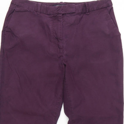 Marks and Spencer Women’s Purple UK 10 Short Tapered Chino Trousers