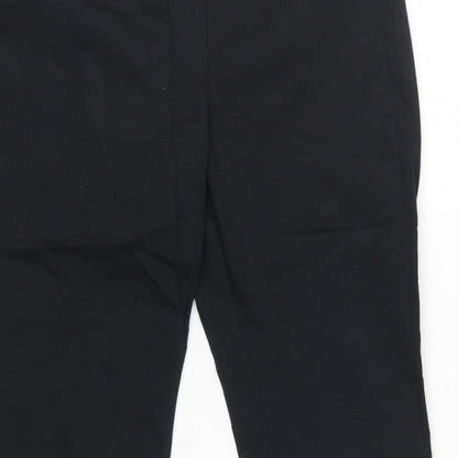 Marks and Spencer Women’s Black UK 14 Short Tapered Cotton Dress Trousers