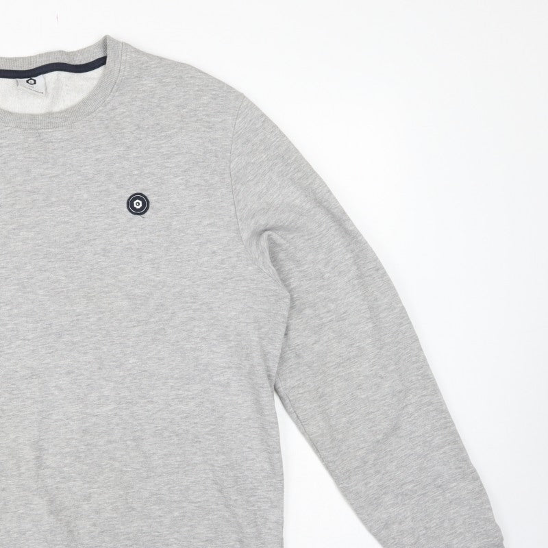 Jack & Jones Men’s Grey 2XL Crew Neck Logo Pullover Sweatshirt