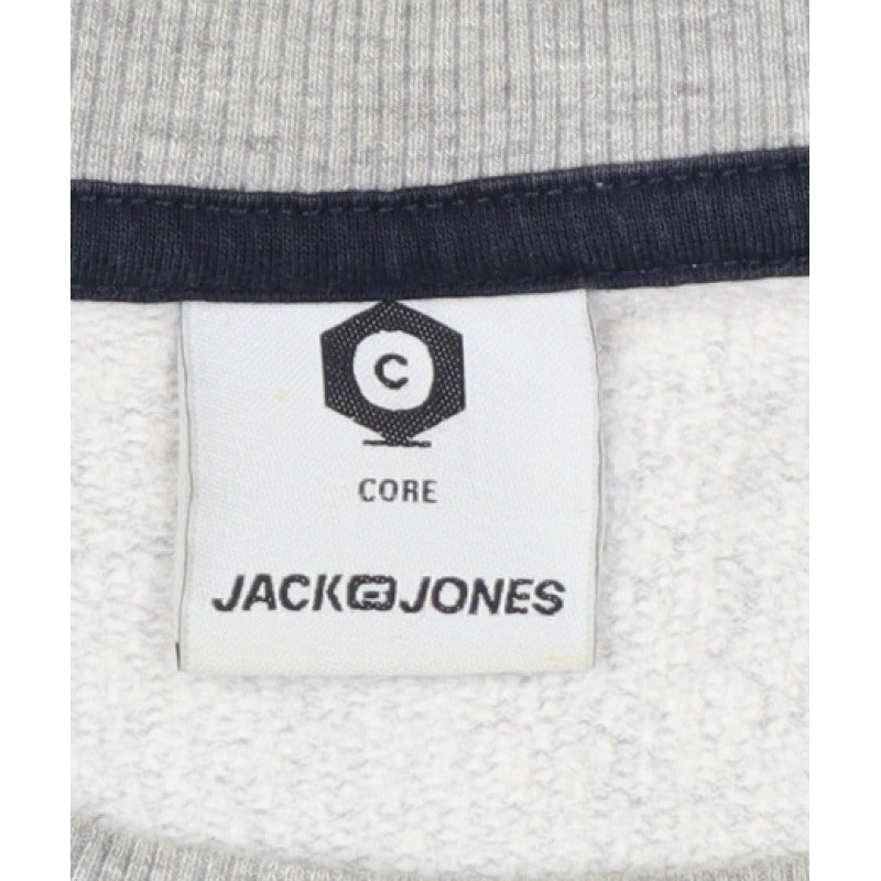 Jack & Jones Men’s Grey 2XL Crew Neck Logo Pullover Sweatshirt