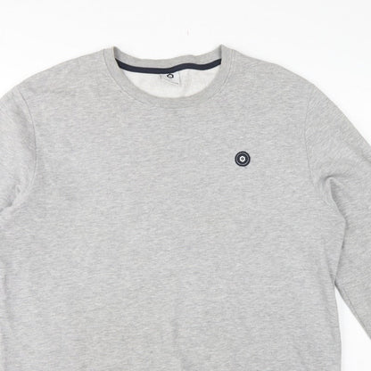 Jack & Jones Men’s Grey 2XL Crew Neck Logo Pullover Sweatshirt