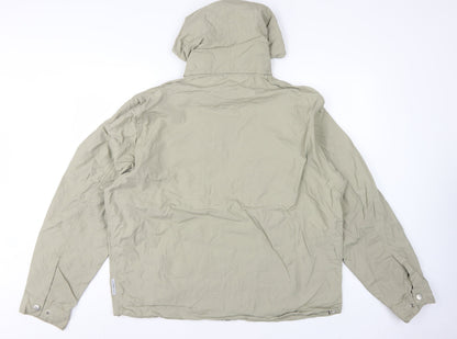 Armani Jeans Men’s Beige XL Hooded Full Zip Utility Jacket