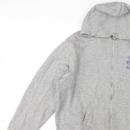 Everton Men’s Grey L Full Zip Hooded Football Fleece Hoodie