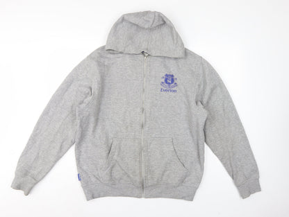 Everton Men’s Grey L Full Zip Hooded Football Fleece Hoodie