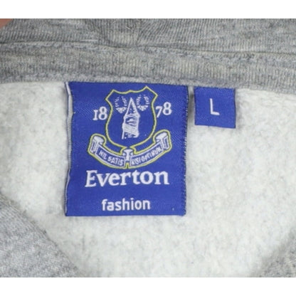 Everton Men’s Grey L Full Zip Hooded Football Fleece Hoodie