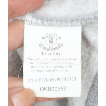 Everton Men’s Grey L Full Zip Hooded Football Fleece Hoodie