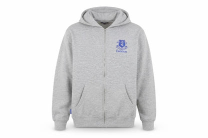 Everton Men’s Grey L Full Zip Hooded Football Fleece Hoodie