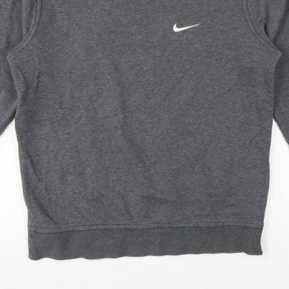 Nike Men’s Grey M Crew Neck Pullover Sweatshirt Logo Fleece