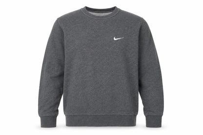 Nike Men’s Grey M Crew Neck Pullover Sweatshirt Logo Fleece
