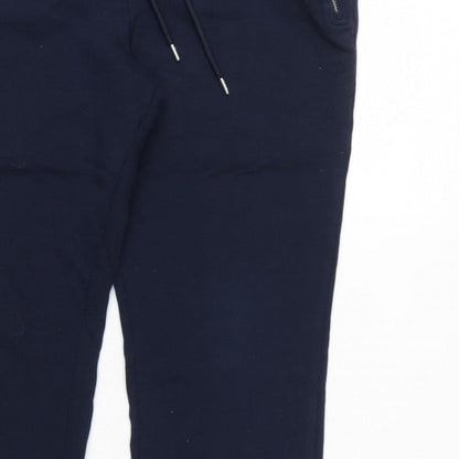 Autograph Mens Blue M Pure Cotton Zip Pocket Jogger Trousers