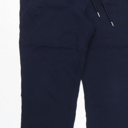 Autograph Mens Blue M Pure Cotton Zip Pocket Jogger Trousers