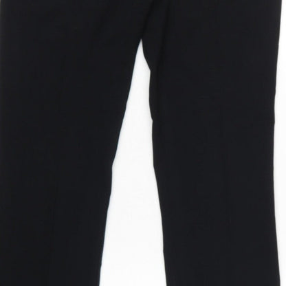 Marks & Spencer Women Black UK 12 Long Straight Dress Trousers