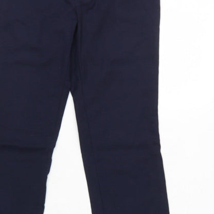 Zara Basic Women Blue S Bootcut Dress Trousers Zip Pockets