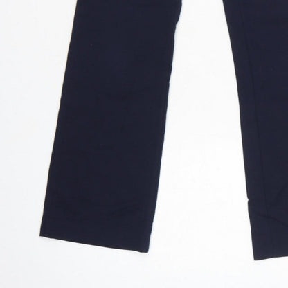 Zara Basic Women Blue S Bootcut Dress Trousers Zip Pockets