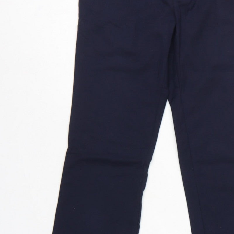 Zara Basic Women Blue S Bootcut Dress Trousers Zip Pockets