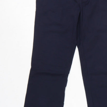 Zara Basic Women Blue S Bootcut Dress Trousers Zip Pockets