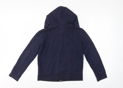 GAP Girls Blue XL 12-13 Years Full Zip Logo Hoodie Pockets