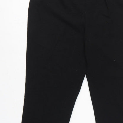 Marks and Spencer Women Black UK 14 Tapered Tailored Dress Trousers