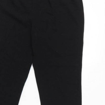 Marks and Spencer Women Black UK 14 Tapered Tailored Dress Trousers