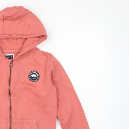 Additional view of SoulCal & Co boys’ pink 11-12 years full zip hooded hoodie logo