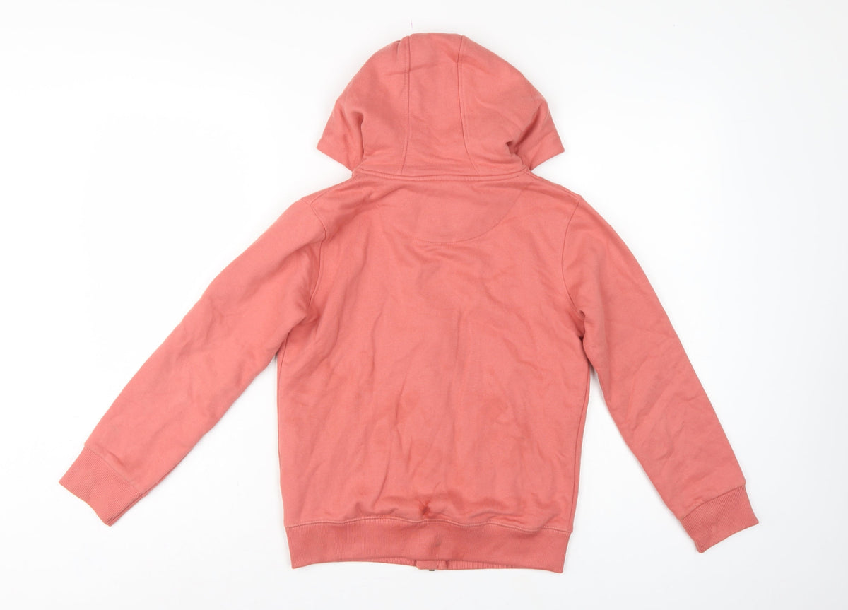 Brand and care label for SoulCal & Co boys’ pink 11-12 years full zip hooded hoodie logo