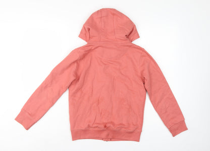 Brand and care label for SoulCal & Co boys’ pink 11-12 years full zip hooded hoodie logo