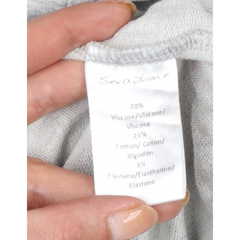 Seraphine Women Grey L Maternity Pullover Sweatshirt Neon Zip Detail